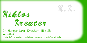 miklos kreuter business card